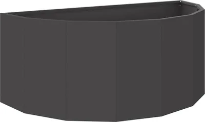 Image de vidaXL Bac à plantes noir 90 x 45 x 35 cm acier