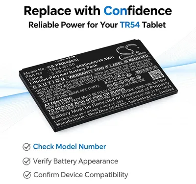 Image de TECHTEK Batterie compatible avec [Point Mobile] TR45 remplace TR54-BTSC