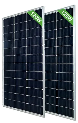 Obrázok produktu pre Solárne panely, vysoká účinnosť, vodotesné, 2 kusy, každý 120 W