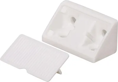 Produktbild von Satz mit 8 Montagebeschlägen aus Rohkunststoff, L.43 mm