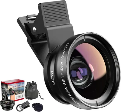 Obrázek produktu pro Makro objektiv pro mobilní telefon, 12,5x makro čočka, 0,45x širokoúhlá čočka, pro fotografování