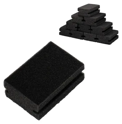 Imagen del producto de Juego de 10 estropajos Eluno, esponja de limpieza de doble cara, con lado suave y lado abrasivo.