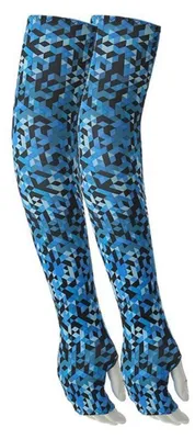 Immagine prodotto di Maniche protettive unisex con protezione UV, maniche rinfrescanti con foro per il pollice, 53 cm, colore blu cobalto
