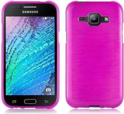 Produktbild von Cadorabo Hülle für Samsung Galaxy J1 2015 Schutz Hülle in Rosa Schutzhülle TPU Silikon Etui Case Cover