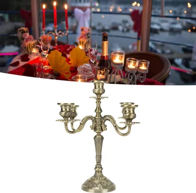 Produktbild von Elegante 5-armige Kerzenhalter für stimmungsvolle Dekoration und romantische Anlässe