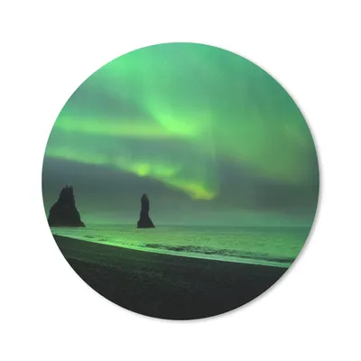 Produktbild von MuchoWow® Mauspad Mousepad Nordlichter - Meer - Island 30x30 cm - Mousepads - Maus Mat - Pad - Mausunterlage - Tischunterlage - Schreibtischmatten