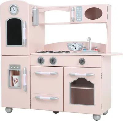 Produktbild von Rosa Kinderküche Spielküche Kinderspielküche Holzküche Teamson Kids TD-11414P