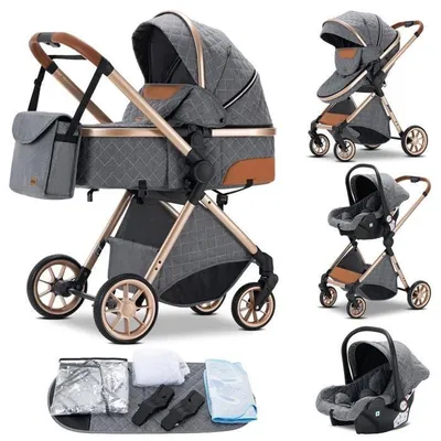 Produktbild von 3-in-1 Kombikinderwagen mit Babywanne und Autositz