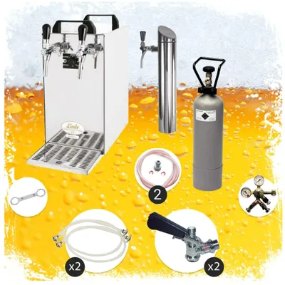 Immagine prodotto di Set completo di spillatore per birra Kontakt 40 con refrigeratore a secco da 50 l/h Green Line