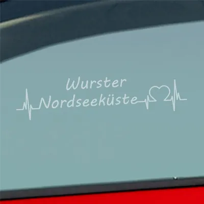 Produktbild von Auto Aufkleber Wurster Nordseeküste 19x5 cm Milchglas Sticker Heckscheibenaufkleber