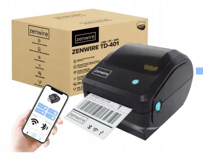 Produktbild von Zenwire 4-calowa drukarka etykiet TD-401 USB+BT+Wifi