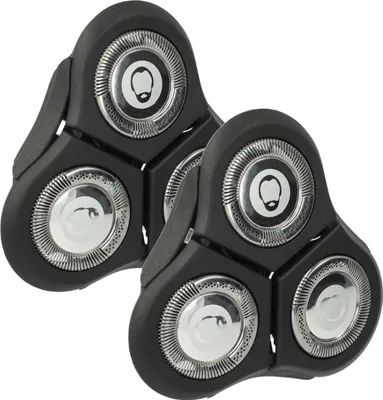 Produktbild von vhbw 2x Scherkopf Ersatz für Philips RQ11 für Rasierer Schwarz Silber