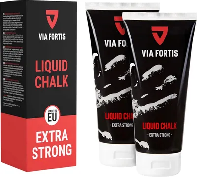 Produktbild von VIA FORTIS Liquid Chalk – Flüssigkreide für maximalen Grip beim Sport – Schnell trocknend, extrem ergiebig und lang haltend – Für Calisthenics, Bouldern, Klettern, Crossfit, Pole UVM.