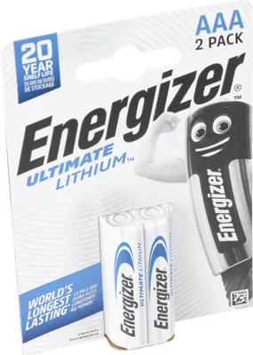Produktbild von Energizer L92 Lithium Batterie AAA, FR03, 1,5 Volt 1260mAh 2er Blister
