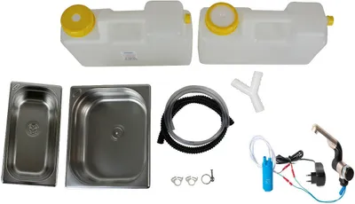 Immagine prodotto di 230V mini cucina vendita kit stand lavello 325x265x100x 325x176x100 doppia vasca