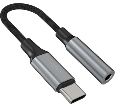 Produktbild von Adapter Audio USB-C (Stecker) auf 3.5 mm Klinke (Buchse), Fixed Link, Dunkelgrau