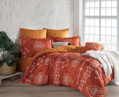 Produktbild von L'Essentiel Linge de Maison, Talas, Ranforce Single XXL Bettbezug-Set (DE), Orange, 100 % BAUMWOLLE RANFORCE, 155 x 220 cm
