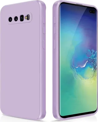 Produktbild von Silikon Hülle für Samsung Galaxy S10 Plus Flüssigsilikon Dünn Gel Gummi Matt Kratzfeste Schutzhülle Lila