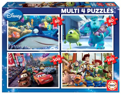 Zdjęcie produktu dla EDUCA Puzzle Disney Pixar Mix 4w1 (50,80,100,150 elementów)