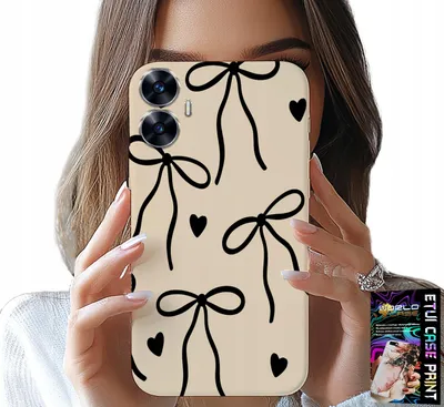 Produktbild von Hülle für Realme C55 - Beige Schleifenmuster, modische Designs