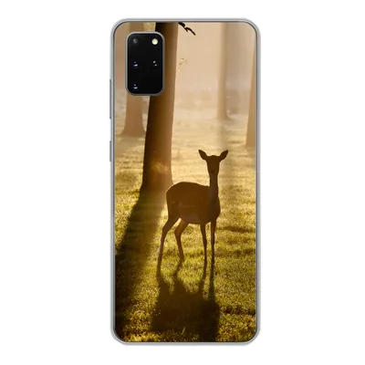 Produktbild von MuchoWow® Handyhülle Schutzhülle Hülle für Samsung Galaxy S20 Plus Hirsche - Sonne - Bäume Silikon Softcase Handy Hülle - Hartschale