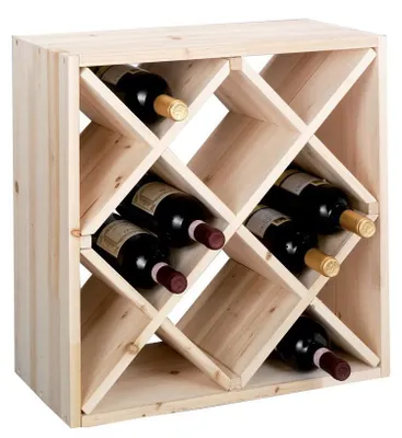 Produktbild von Zeller Weinregal, Naturholz 52 x 25 x 52 cm, 13171