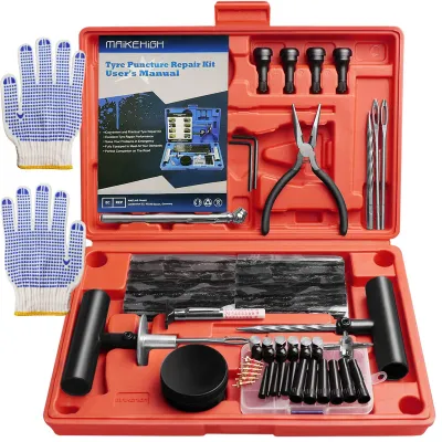 Obrázek produktu pro Sada pro opravu pneumatik, 100 kusů, bezdušové, červená, pro automobily