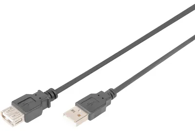 Zdjęcie produktu dla DIGITUS USB 2.0 Verlängerungskabel Typ A -A St/Bu  1.8m schw