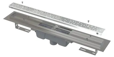 Obrázok produktu pre Alcadrain Odtokové žľaby - Sprchový žľab Antivandal 650 mm, s roštom, zvislý odtok, nerezová mat APZ1011-650M