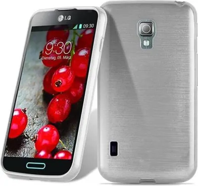 Produktbild von Cadorabo Hülle für LG L7 II (2. SIM) Schutz Hülle in Silber Schutzhülle TPU Silikon Etui Case Cover