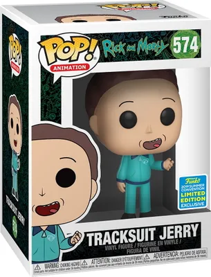 Produktbild von Rick and Morty - Tracksuit Jerry 574 2019 Summer Convention Limited Edition Exclusive - Funko Pop! - Vinyl Figur