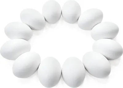 Productafbeelding van 6 cm witte houten eieren - Set van 24 - Paaseier - Kinderen Pasen DIY verf je eigen ei decor - Jacht op paaseier