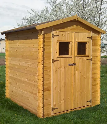 Produktbild von Holzhütte Purgstall - 2,20 x 2,20 Meter aus 19mm Blockbohlen