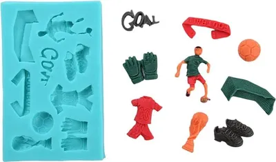 Produktbild von Silikonform für Zuckerpaste Football Futboll