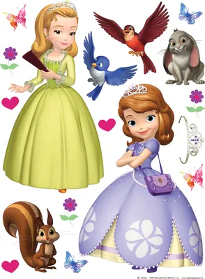 Produktbild von Disney Wandtattoo Sofia die Erste Lila, Grün und Braun - 600143 - 65 x 85 cm
