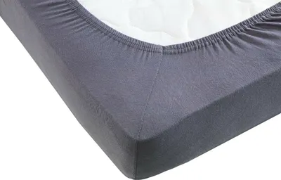 Produktbild von Jersey Spannbettlaken 120x200 - 130x200 cm Anthrazit Dunkelgrau - 100% Baumwolle