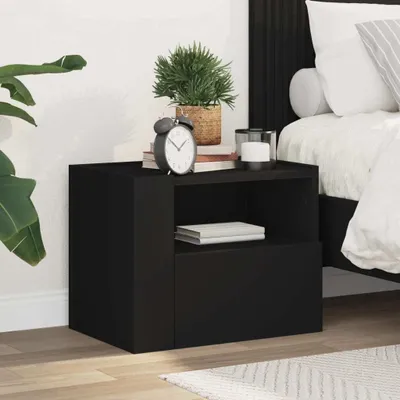 Obrázok produktu pre vidaXL Nástenný nočný stolík čierny 45x30x35 cm