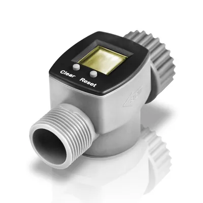 Produktbild von Bradas Digitaler Wasserzähler, Grau, 9 x 4 cm.