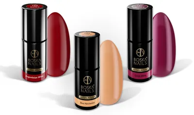 Zdjęcie produktu dla Set lakierów hybrydowych 458 + 327 + 431 Boska Nails