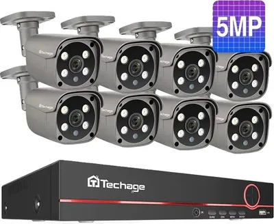 Obrázek produktu pro Bezpečnostní kamerový systém, 8 kanálů, funkce rozpoznávání pomocí umělé inteligence, 8kanálový NVR pro 8 kamer, bez a