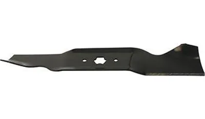 Image de Lame de coupe adaptable pour débroussailleuse MTD 46''. Pièce de rechange : 742-0542, 942-0542 - L : 410 mm, alésage : en étoile à 6 pointes, En