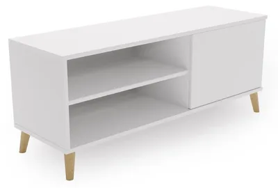 Immagine prodotto di Mobile TV VIVA 110 cm bianco con gambe in legno