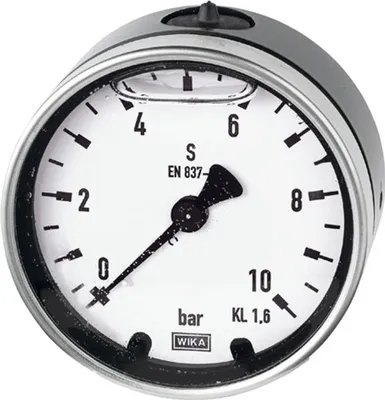 Produktbild von Riegler Glyzerinmanometer, Metallgehäuse, G 1/4 hinten zentr., 0 - 1,6 bar, Ø 63