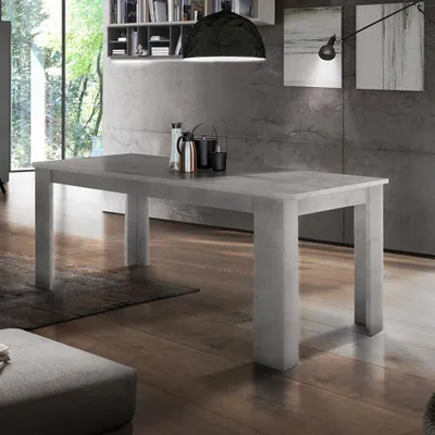 Produktbild von Ausziehbarer Tisch 140-190x90cm grau für Esszimmer & Wohnzimmer Jesi Stone