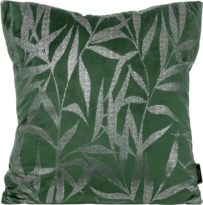 Image de EUROFIRANY | Taie d'oreiller - 45x45 cm - Vert foncé - Velours
