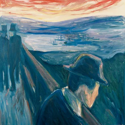 Obrázok produktu pre Edvard Munch umelecký tlač obrazu - Zúfalstvo, 1892 (100 x 100 cm)