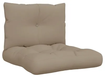 Imagen del producto de vidaXL Cojines para palets, juego de 2, color taupe, tela
