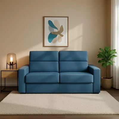 Immagine prodotto di Ecate - Divano Letto 2 Posti, 200x95 cm blu, Sfoderabile  Italy