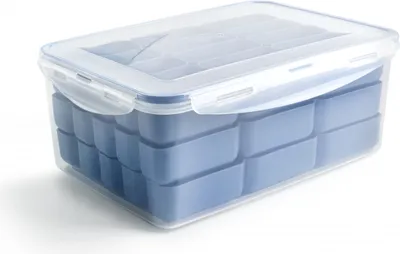 Image de Boîte à croquettes Ibili-Kitchen Aids, en plastique, 27 x 19 x 10,5 cm, bleue