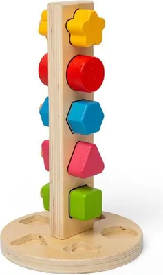 Obrázek produktu pro Bigjigs Toys Věž s maticemi a šrouby